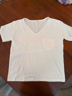 rag & bone White Women's Tee with Subtle Texture